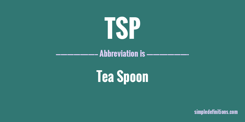 what-does-tsp-mean-simpledefinitions