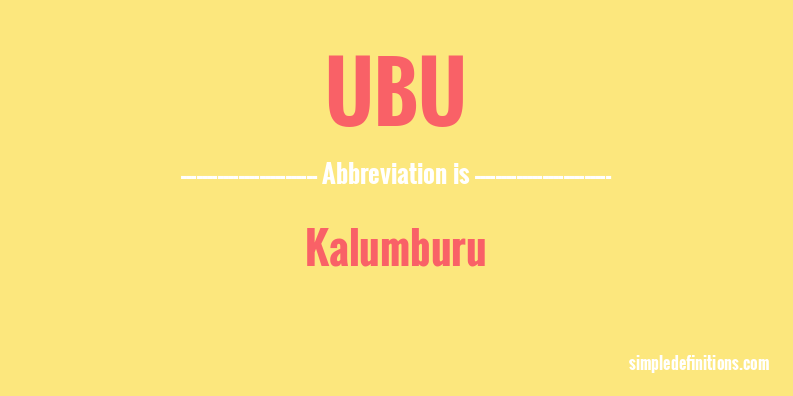 ubu-abbreviation