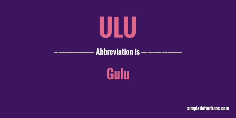 ulu-abbreviation