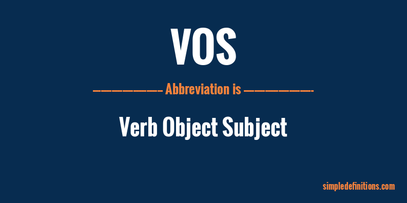 What Does Vos Mean