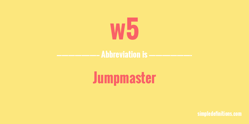 w5-abbreviation