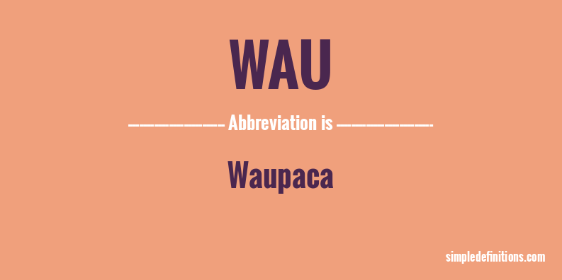 wau-abbreviation
