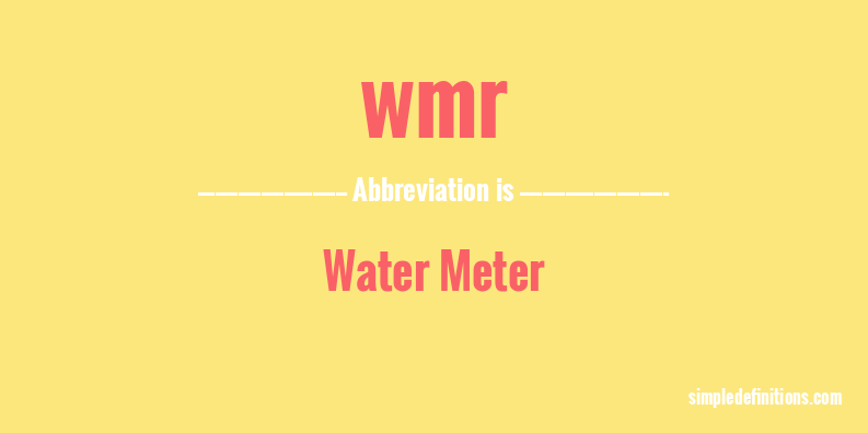 wmr-abbreviation