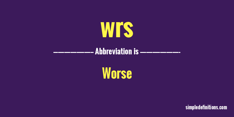 wrs-abbreviation