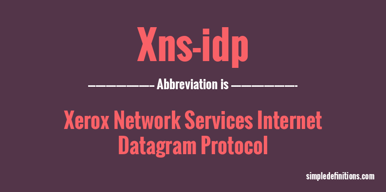 what-does-xns-idp-mean-simpledefinitions