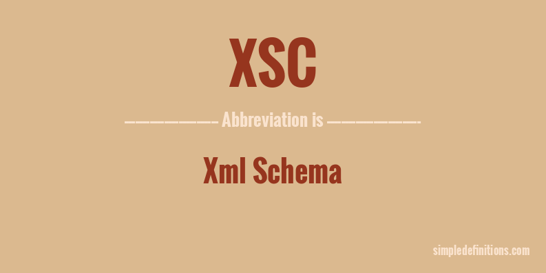 xsc-abbreviation