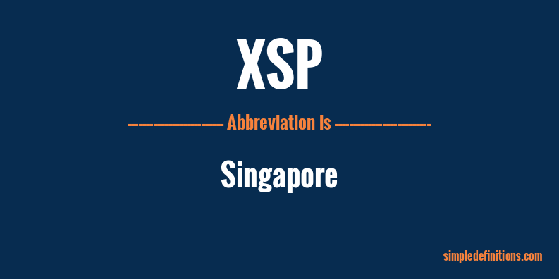 xsp-abbreviation