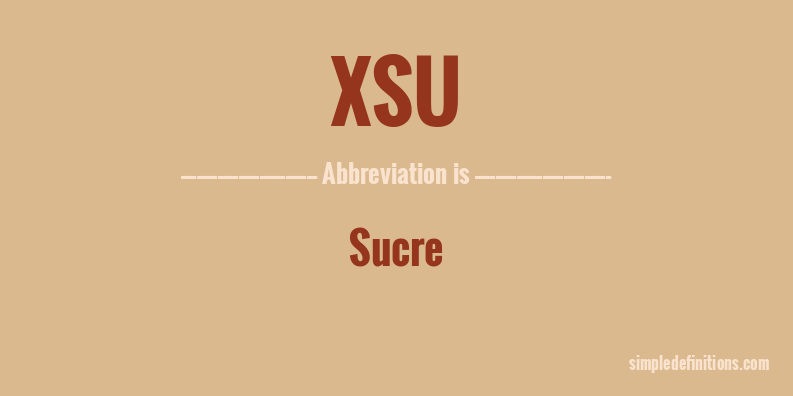 xsu-abbreviation