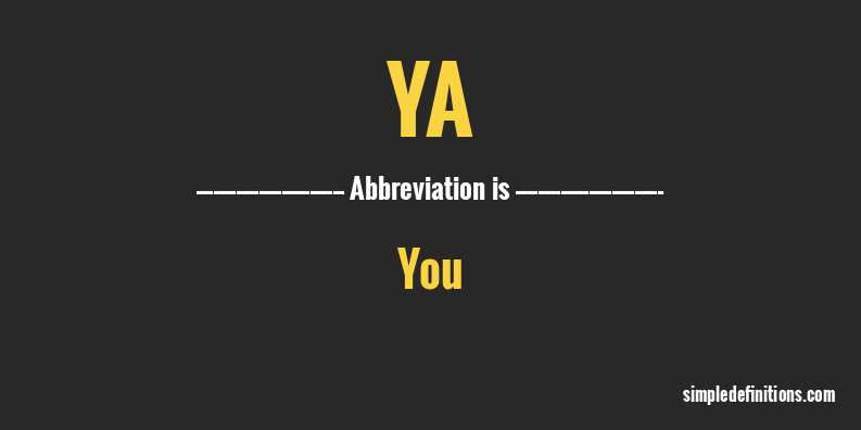 ya-abbreviation