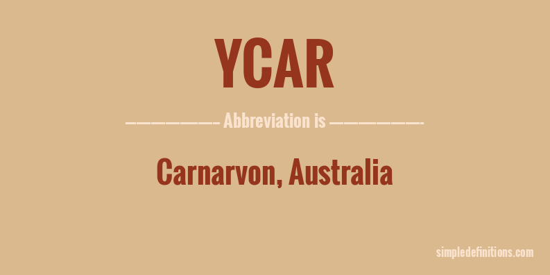 ycar-abbreviation