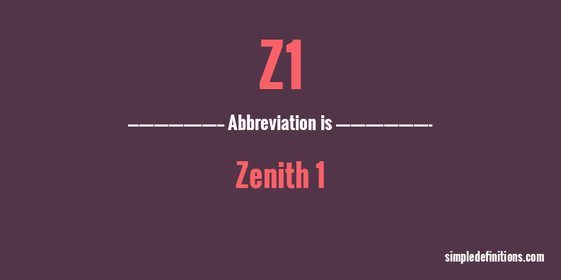 z1-abbreviation