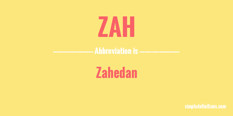 zah-abbreviation