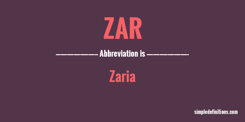 zar-abbreviation