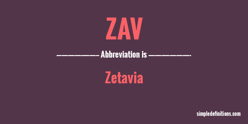 zav-abbreviation