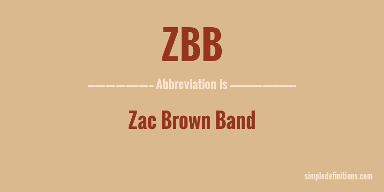 zbb-abbreviation