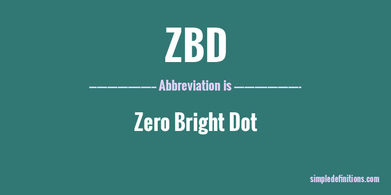 zbd-abbreviation