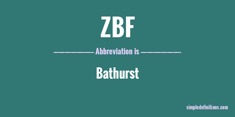 zbf-abbreviation