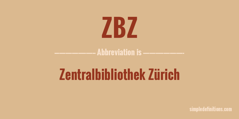 zbz-abbreviation