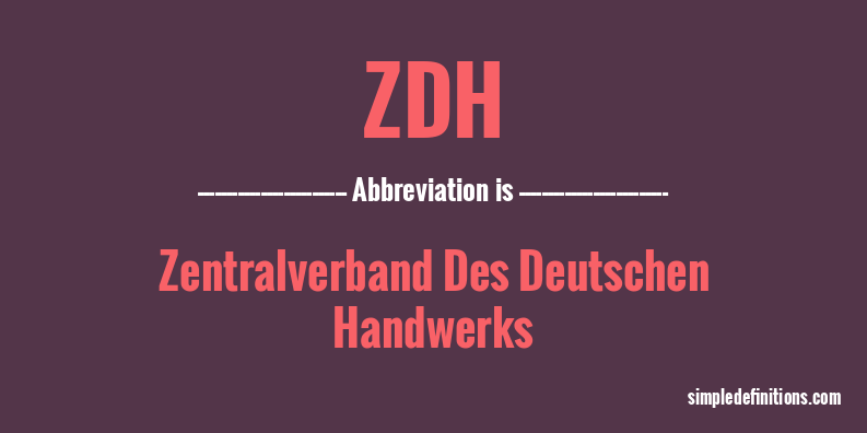 zdh-abbreviation