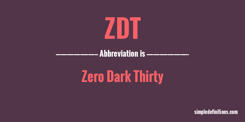 zdt-abbreviation