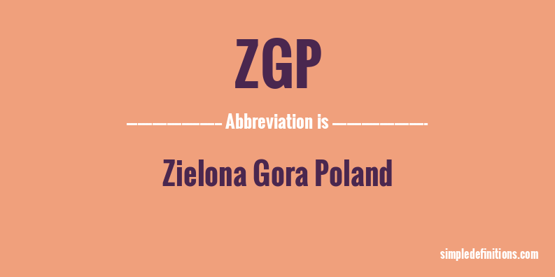 zgp-abbreviation