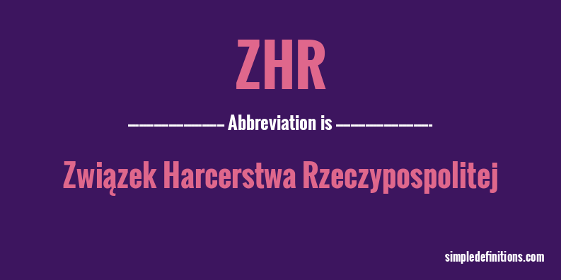 zhr-abbreviation