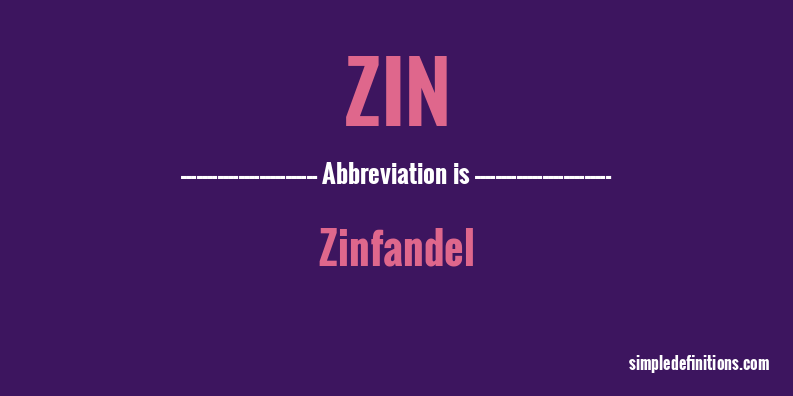 zin-abbreviation
