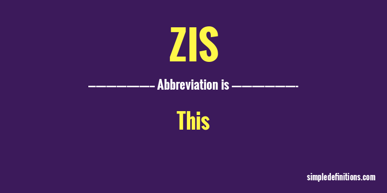 zis-abbreviation